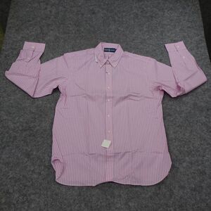 Polo Ralph Lauren Shirt Mens 16.5 42 Button Up Pink Gray White Blue Pony Dress A